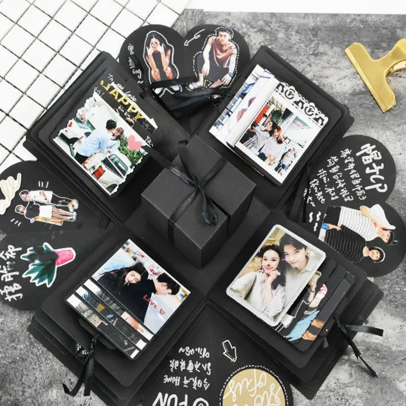 

Hot sale Surprise Explosion Box DIY Scrapbook Photo Album For Valentine's Wedding Gift Memory Scrapbook Album Kits Anniversary
