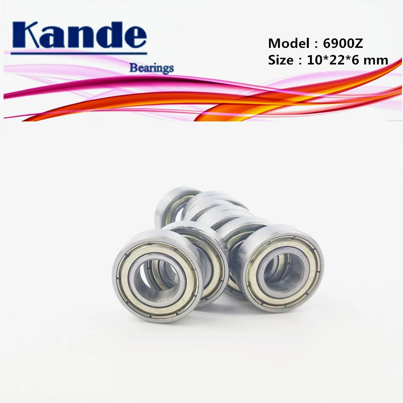 10pcs ABEC-1 6900ZZ Thin Section Deep Groove 6900 Ball Bearing 10x22x6mm 61900