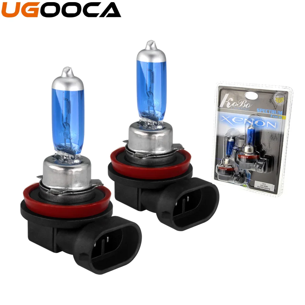 

2 x H11 Xenon Halogen Lamp Car Auto HeadLight Bulb Kit 5000K 12V 55W