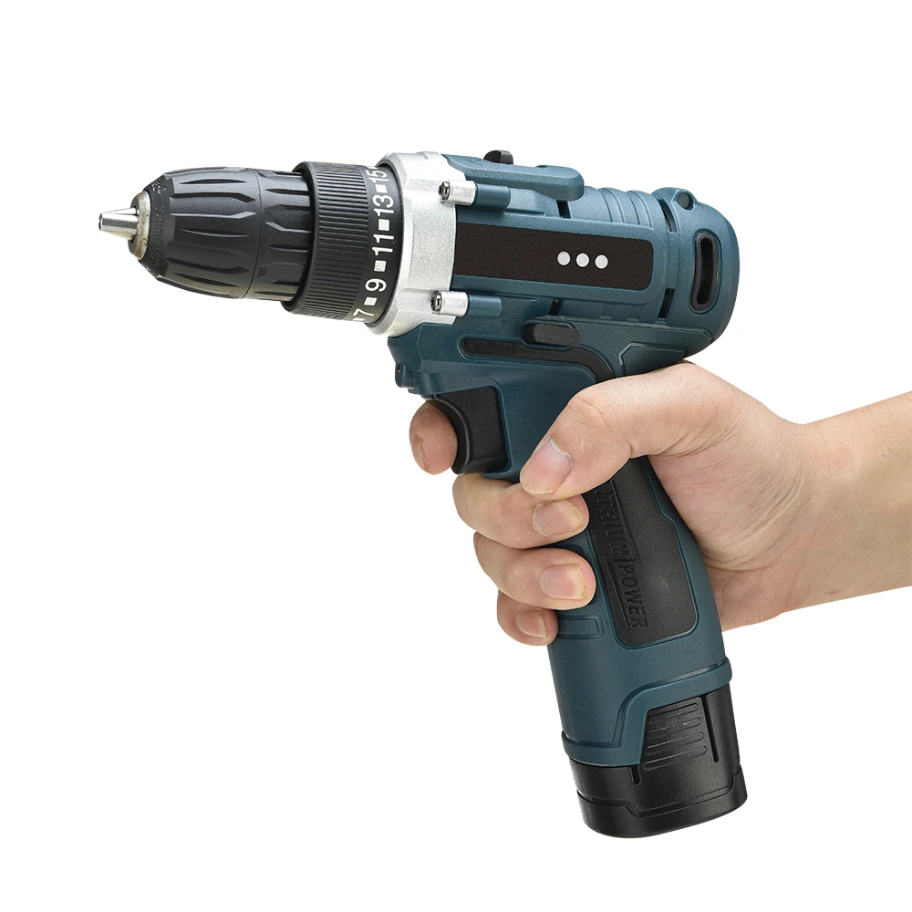 

12V / 16.8V / 21V Power Tool with Lithium Battery Variable Speed Electric Screwdriver with LED Light Home DIY Cordless Drill