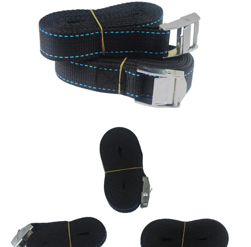 Adjustable Nylon Car Luggage Rope Travel Luggage Bag Luggage Suitcase Straps Baggage Black Belt