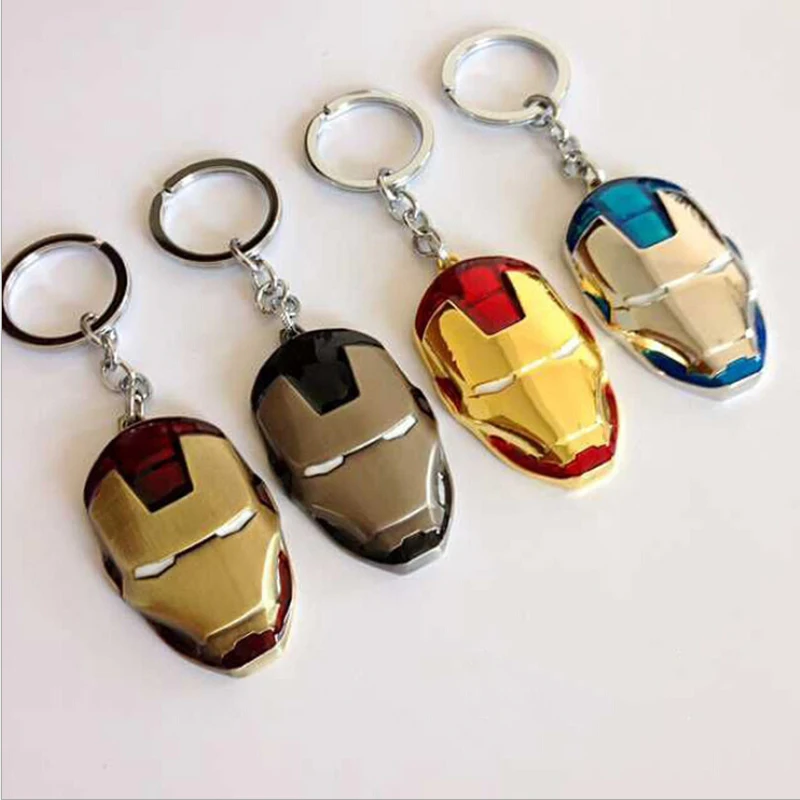 Full justice Marvel superhero Avengers Iron Man mask metal key ring
