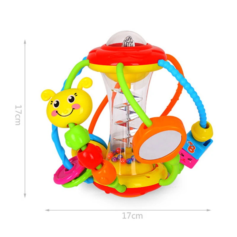 Погремушку погремушка с шариками развивающие игрушки Детская весело отложным воротником мяч детские ловля мяча головоломки детские