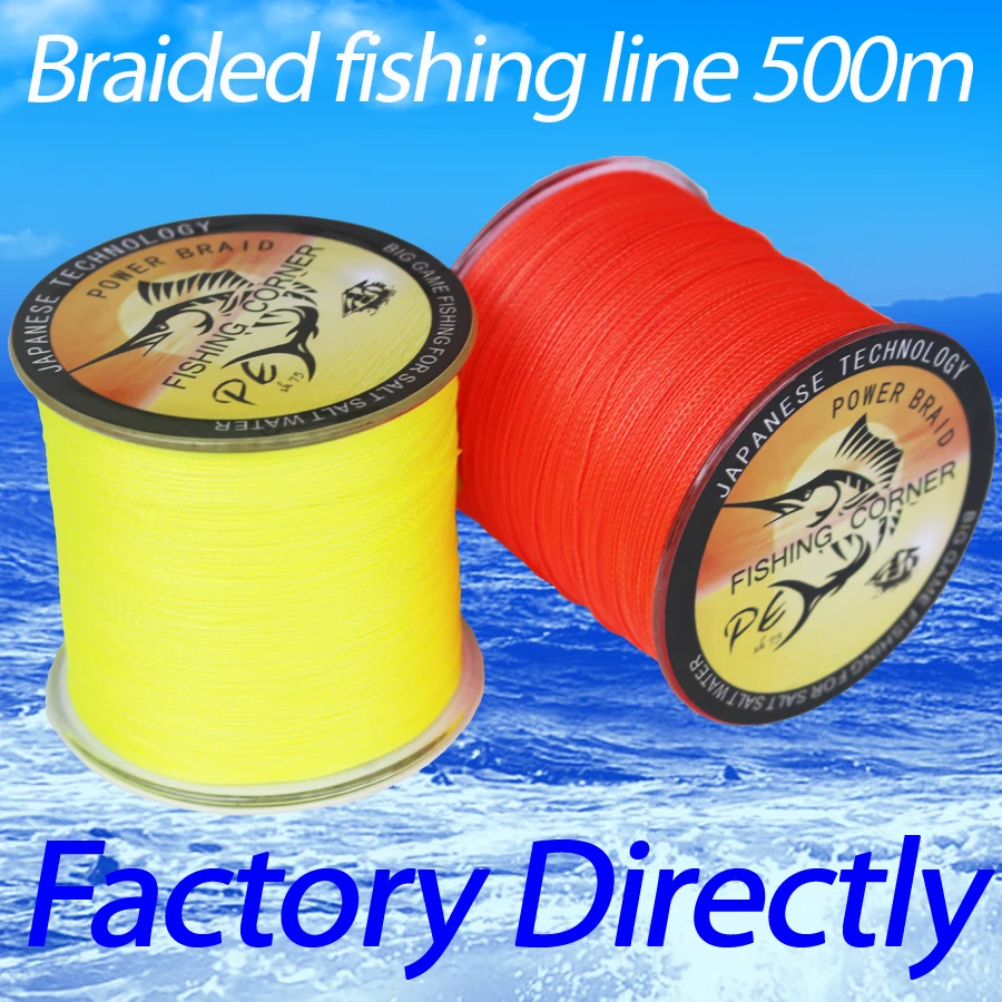 

FISHING CORNER Brand Super Strong Japanese Braided Fishing Line 500m Multifilament PE Material BRAIDED LINE 10-100LB