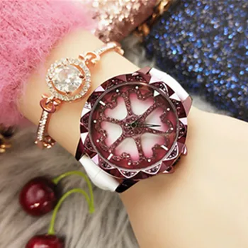 

Hot Selling Casual Waterproof Purple Quartz Tide Watch Women's Watch Leather Belt Buckle Chronograph watches women