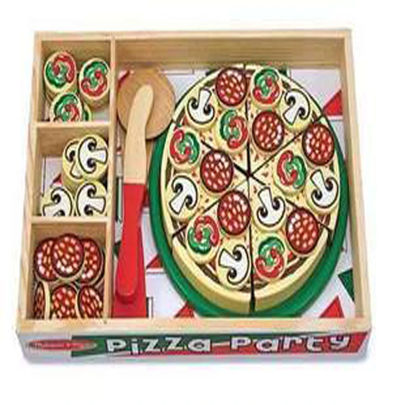 Wooden Baby Food Cake Pizza Kid's Kitchen Toys Cocina Juguete Cuisine