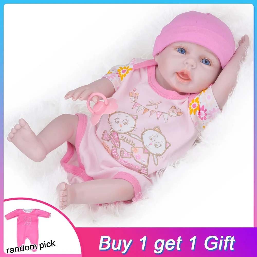 

UCanaan Baby Reborn Dolls Soft Silicone Handmade Cloth Body Reborn Babies Doll Toys for Children Best Gifts for Kids Brinquedos