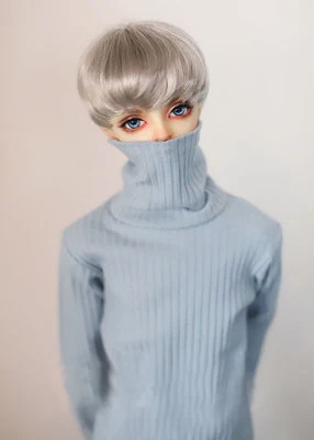 BJD doll colthes с высоким воротником, полосатый свитер с лацканами в полоску для 1/3 1/4 BJD DD SD MSD MDD SD17, аксессуары для одежды Uncle SSDF2 - Цвет: blue