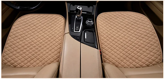Linen Fabric Car Seat Cover Four Seasons Front Rear Flax Cushion Breathable Protector Mat Pad Auto accessories Universal Size -