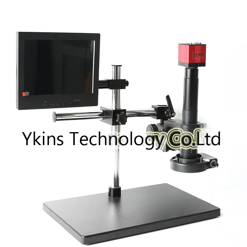 

HD 1080P HDMI VGA Digital Microscope Camera + Boom Holder Universal Holder + 180X / 300X C-MOUNT Lens + 144 LED Lights + 8" LCD