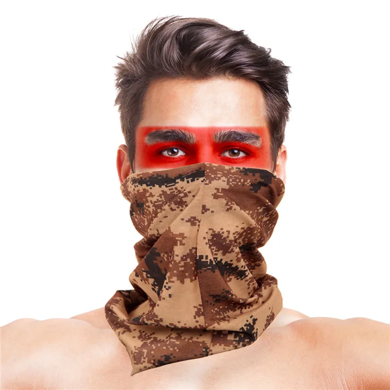 Многоразовый шарф для мужчин и женщин, банданы, полиэстер, военный камуфляж для лица, Ветрозащитная маска для шеи, теплая повязка на голову, шарф - Цвет: 014