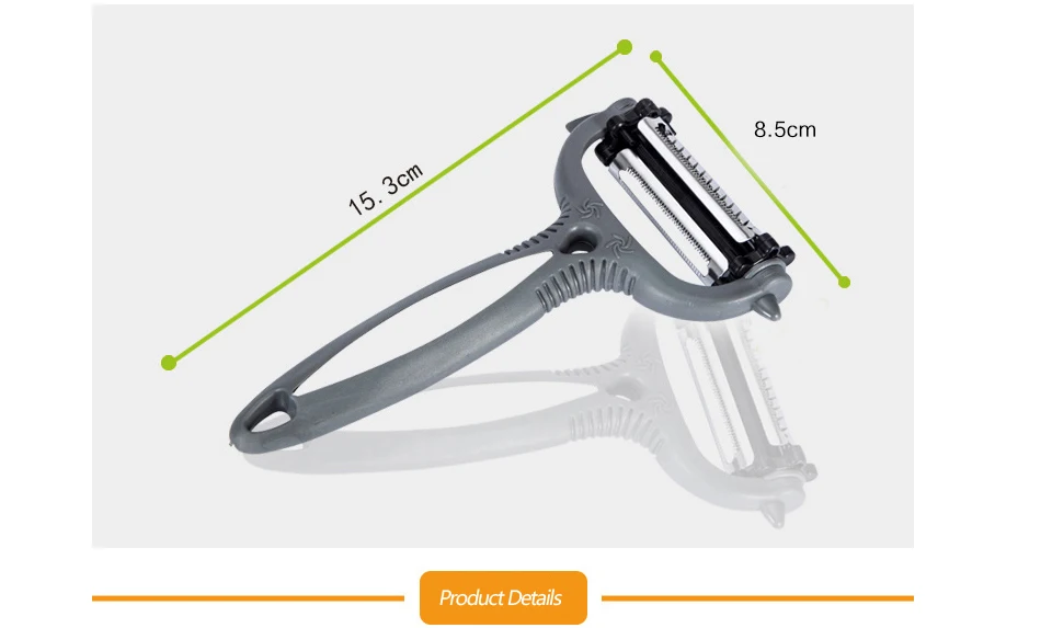 Многофункциональный ротационный очиститель картофеля на 360 градусов овощерезка фрукты дыня строгальный Терка кухонные принадлежности гаджет 3 лезвия