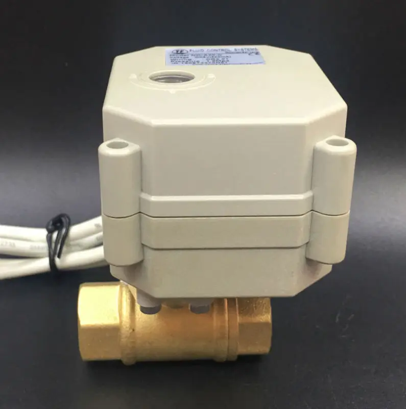 

Free Shipping BSP 1/4'' DC12V DC24V 2/3/5/7 Wires 2-Way DN8 Electric Motorized Ball Valve With Position Indicator TF8-B2-C