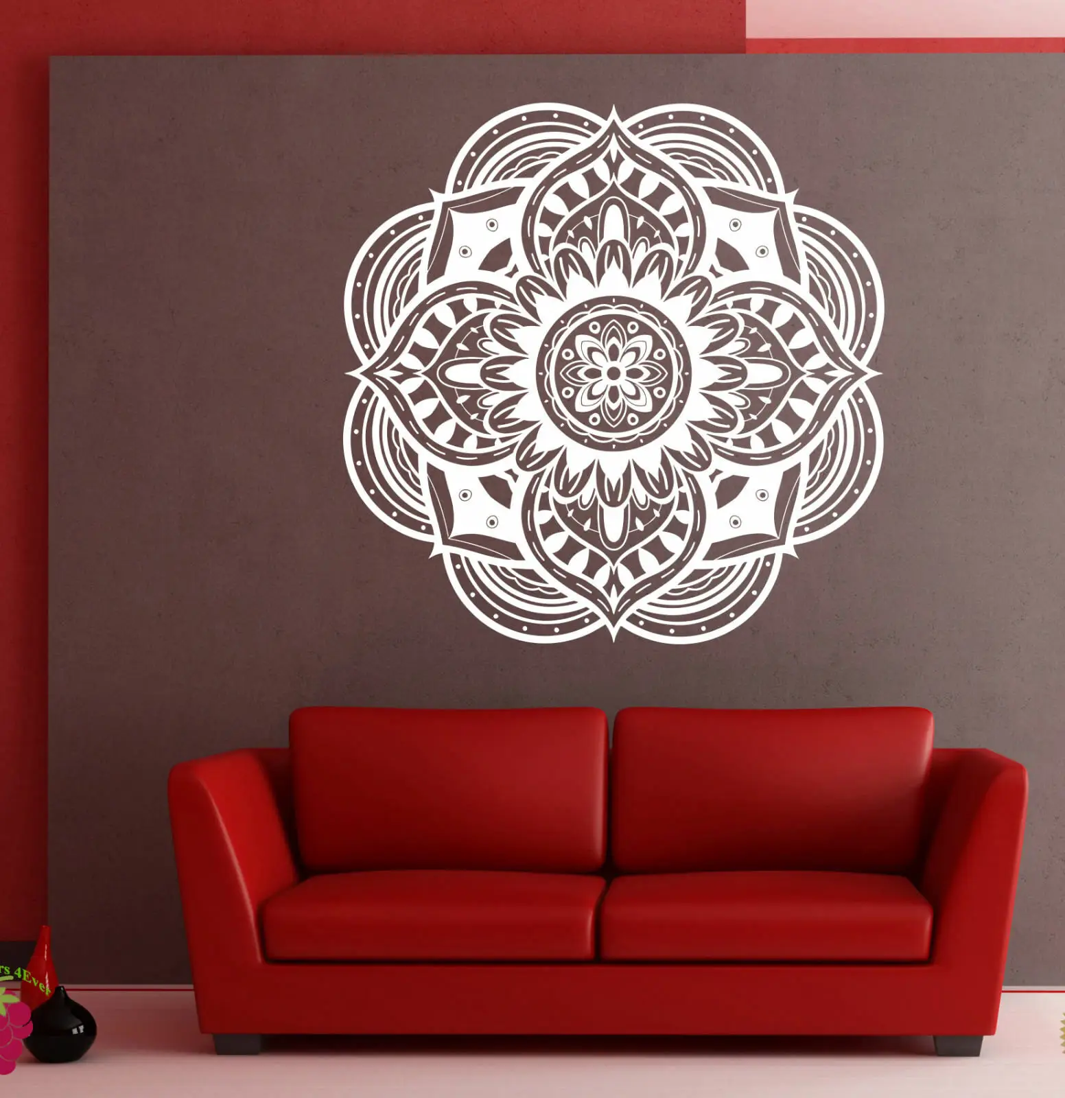 

Lotus Mandala Yoga Studio Wall Decal Vinyl Buddhism Meditation Art Decor Removable Livingroom Home Sticker Wallpaper Z143