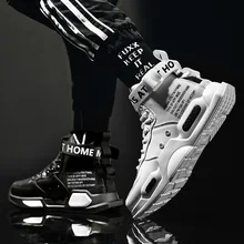 Baskets en cuir haut de gamme pour hommes, chaussures d'extérieur respirantes et antidérapantes, confortables