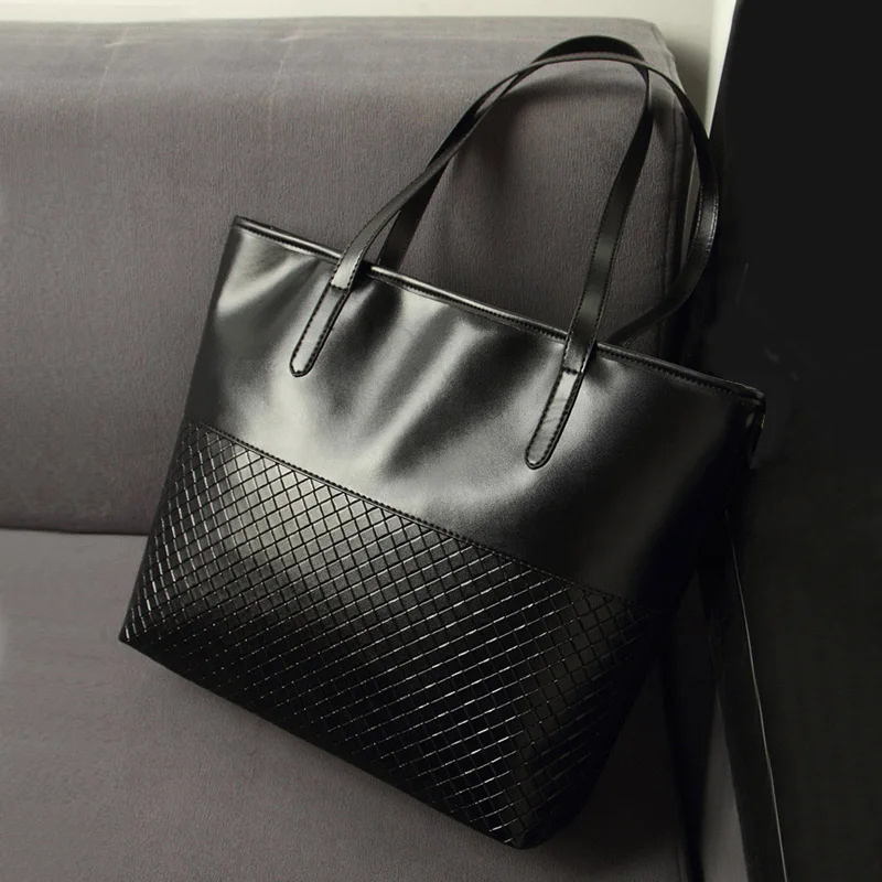 

Vintage Women Messenger Bag Zipper Shoulder Bag Knitting Leather Handbags Fashion Lady Crossbody Bag