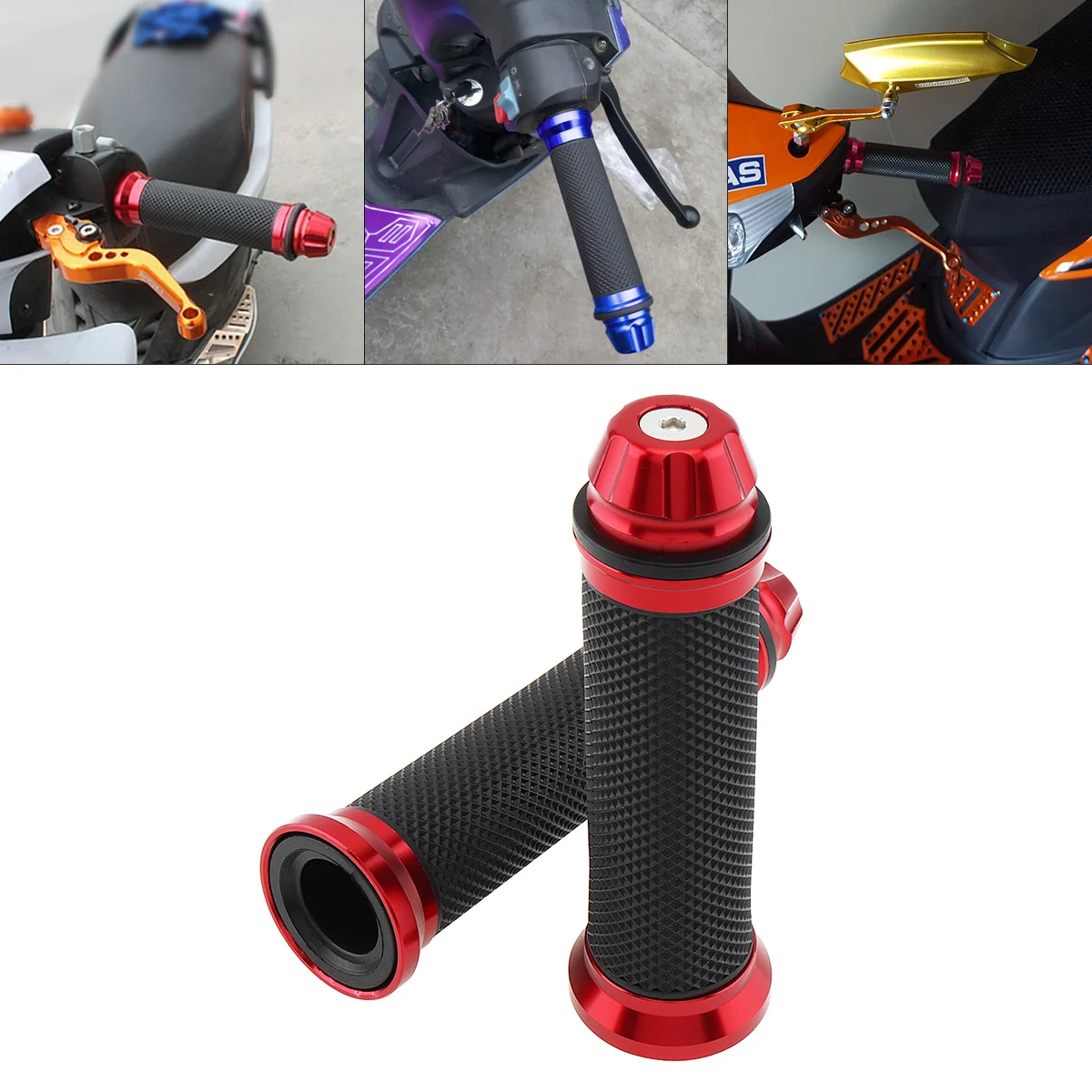 

Universal 2pcs Motorcycle Handlebar Cover for Handlebar in 22mm Diameter Red Blue Suitable for Motorcycle / Motorbike