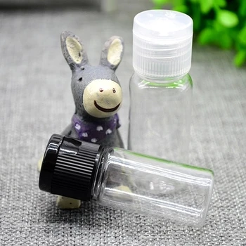 

Free shipping 15ml transparent empty containers PET bottle travel size with flip lid ,samples bottles /container 100pcs/lot