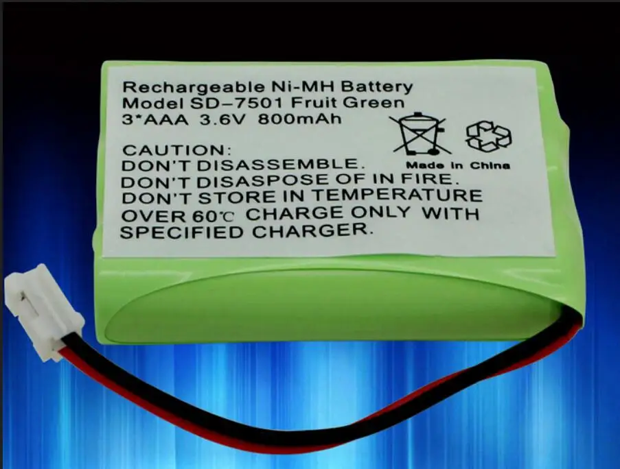 2 шт. 800MAH3.6V Аккумулятор для домашнего телефона SD-7501 V-Tech 89-1323-00-00 AT T Lucent 27910 CPH-464TBK 9600 |