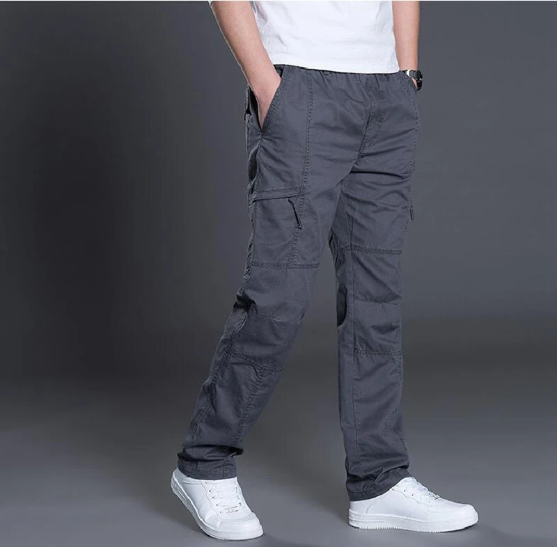 Pantalon décontracté lin homme bleu