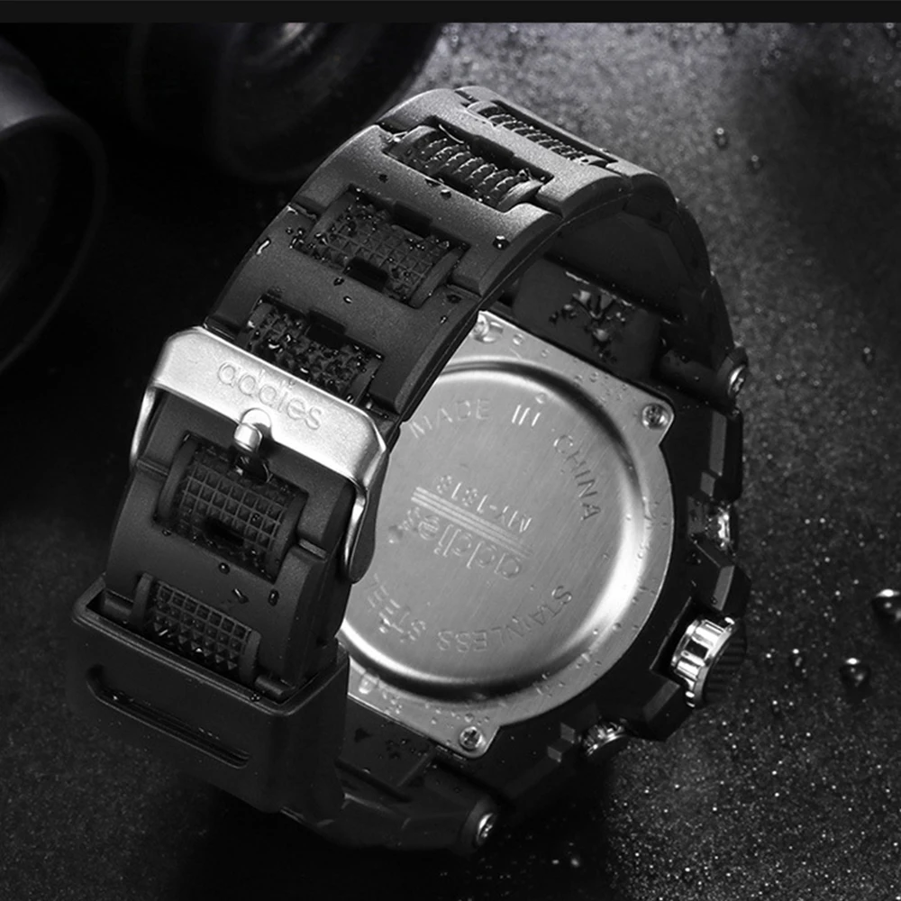 Новые мужские часы с двойным дисплеем, водонепроницаемые спортивные военные часы, Роскошные Аналоговые мужские цифровые спортивные часы