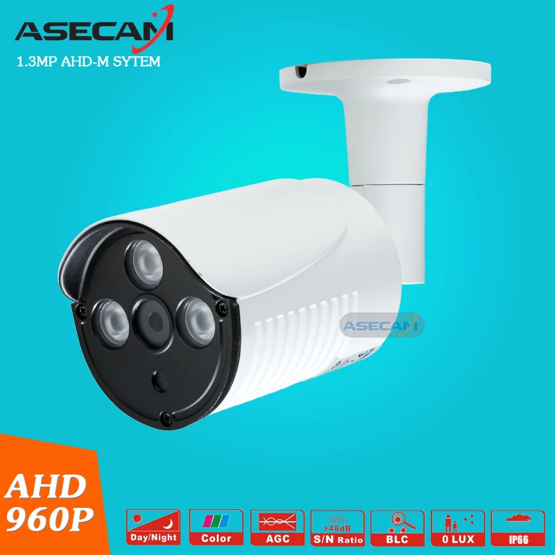 

Asecam CCTV AHD HD 960P Waterproof Outdoor Metal Bullet Surveillance 3pcs Array infrared IR-CUT Security Camera Free shipping