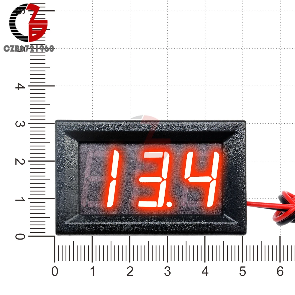 DC 4,7-30 V 0,56 ''дюймовый мини светодиодный цифровой вольтметр измеритель напряжения 3 Бит 2 провода 5 в 12 В автомобильный мотоцикл Вольт тестер Dector монитор