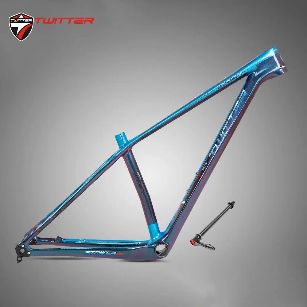 Twitter Strikerpro Discolored Thru-axle Mtb Carbon Frame Gravel Bike Carbon Mtb Frame 29er 27.5er Mountain Bicycle Frames