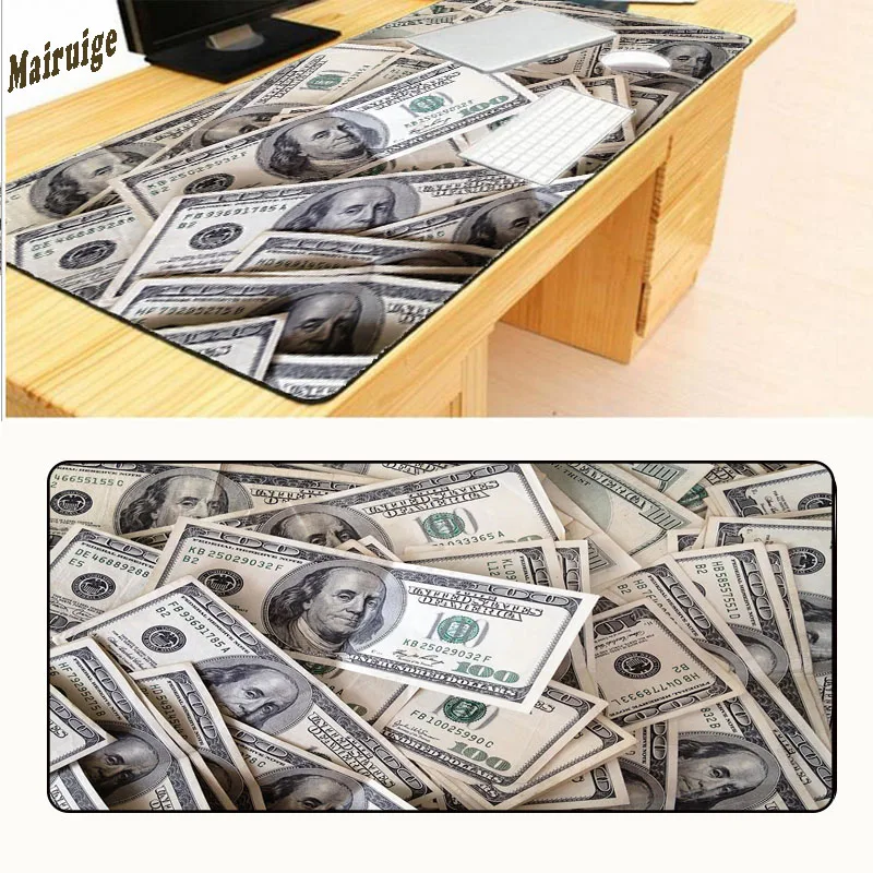 Mairuige 80*40cm XL Large Mousepad American USA Dollar Game Gaming Mouse Pad Gamer Laptop