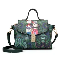 Primavera Verano Femenino Bolsas 2017 Estilo Coreano de Cuero de LA PU Mujer Bolso de Hombro de Impresión Bloqueo Pequeño Bolsos de Las Señoras Mujeres Bolsa De Color Rojo(China (Mainland))
