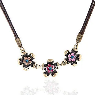 

F014 accessories bohemia vintage double layer necklace short necklace 10pcs/lot+free shipping