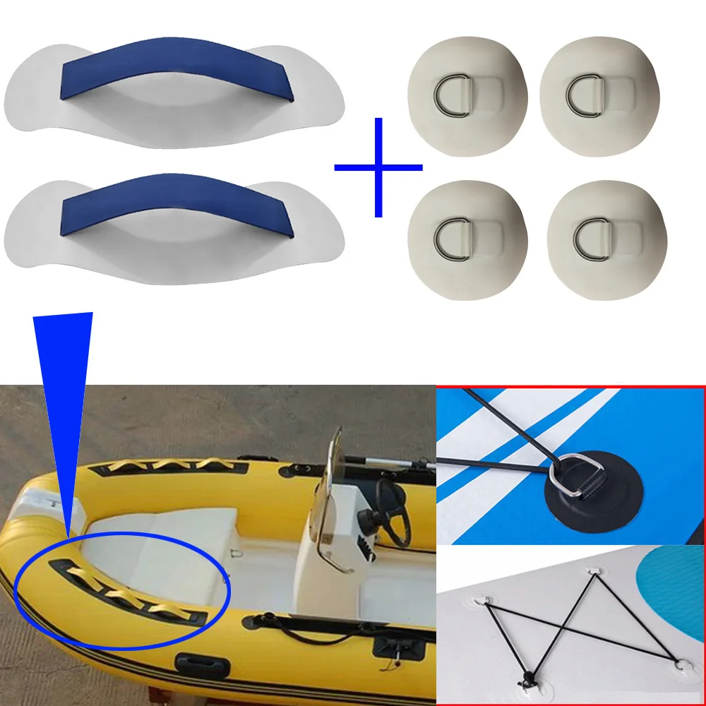 Inflatable Boats Seat Hook Strap Patch PVC Handle D Ring PVC Pad Patch Round ring Pad for Raft Dinghy Kayak surfboard 30pcs 11mm bag hang ear strap side ring buckle nailing screws loop hook chain clip clamp pendant rivet clasp accessory