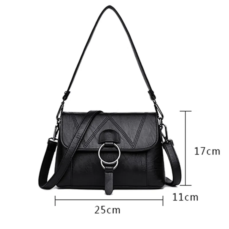 Ladies Leather Handbags Designer Luxury Bags For Women 2018 Women Messenger Shoulder Bag Top-handle Bags Flap Sac A Main Femme