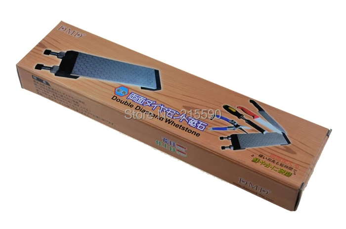 DMD #400 and #1000 Two Sides Whetstone Double Diamond Sharpener Knife + Rubber Holder | Дом и сад