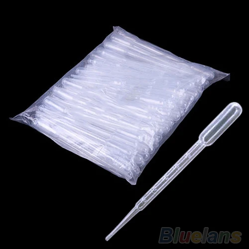 

100Pcs Plastic Disposable 3ml Graduated Transfer Pipettes Eye Dropper Straw Set