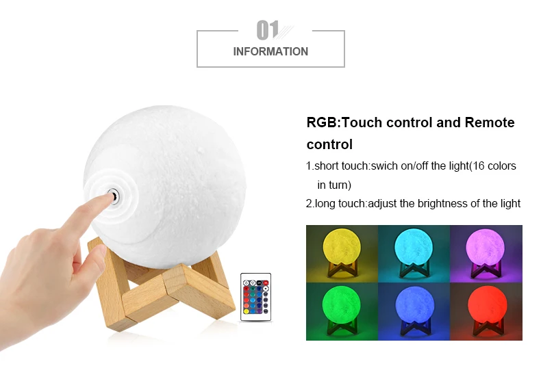 Лунная лампа, праздничное освещение, 3D принт, сенсорный переключатель, затемненный ночник, настольная лампа, настольные лампы для прикроватной комнаты, для детской комнаты, креативные подарки