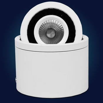 

100-240V 3W-15W LED surface mounted down lamp,360 degree rotatable COB plasterboard ceiling spot light,background and paniting