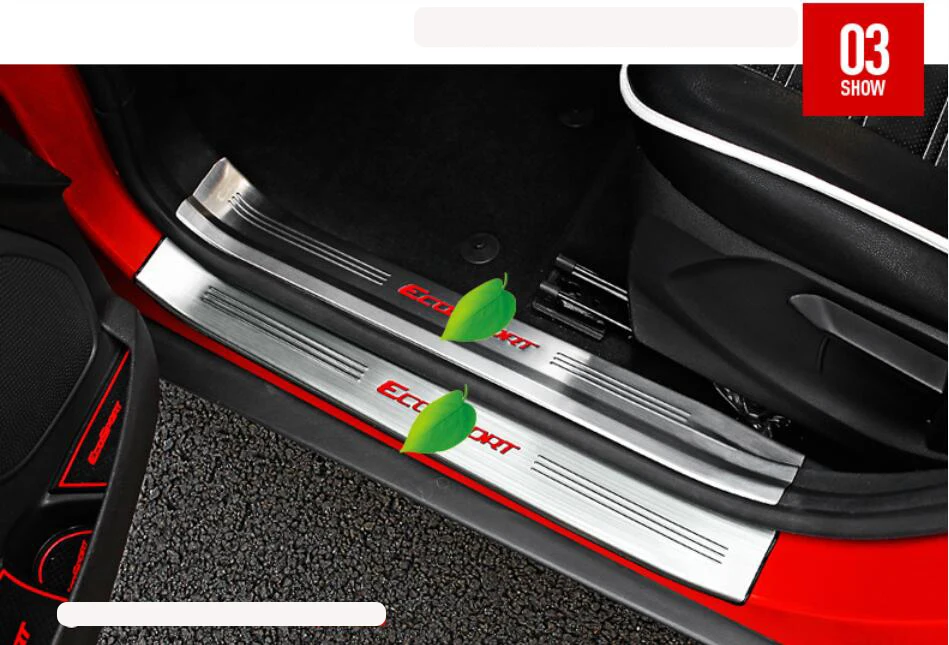 

Outer&Inner Doorsill Guard Plate For Ford Ecosport 2013.2014.2015.2016 Car Door Scuff Trim Protector Stainless Steel Cover