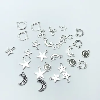 

30pcs mixed batch of Turkish moon and star charm pendant for jewelry making DIY handmade necklace bracelet earring Accessories