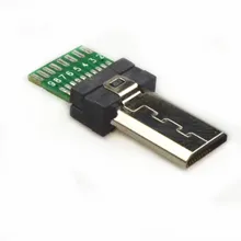 10 шт. в упаковке, мини-usb разъем, USB штекер для sony, камера, данные, 15 Pin, USB, 15Pin, разъем для печатной платы, плоский Micro USB штекер, адаптер, MP3 Разъем