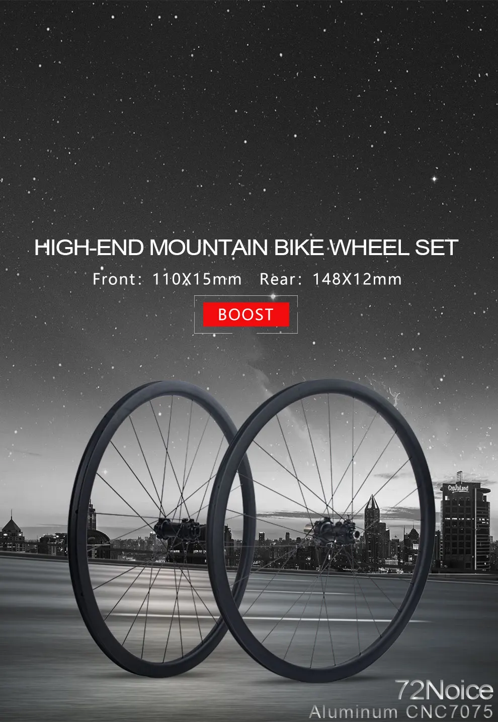 Sale Super light BXT 29er Bicycle Mountain Boost wheelset 148*12mm 110*15mm MTB bike wheels disc brake tubeless 24 hole bicycle parts 1