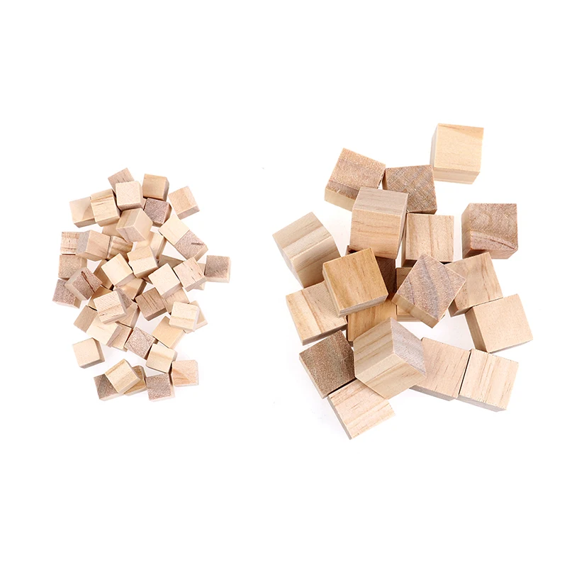 

High quality 10mm/20mm Wooden Square Blocks Mini Cubes Embellishment for Woodwork Craft DIY