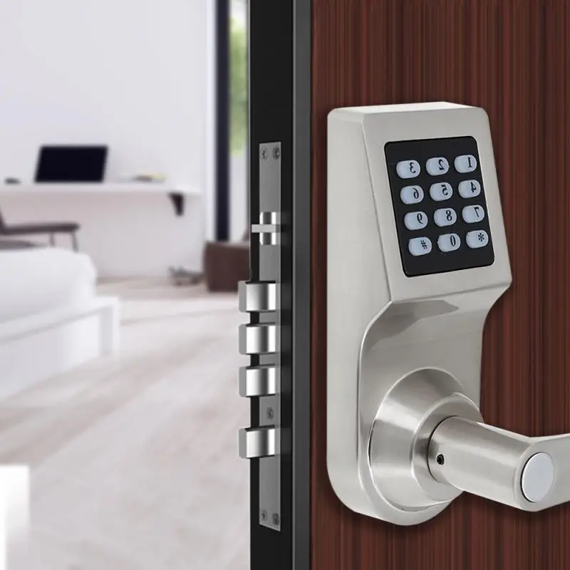  Electronic Code Door Lock Unlocked Home Security Entry Keyless Lock Wholesale by Password RF Card R - 4000007360367