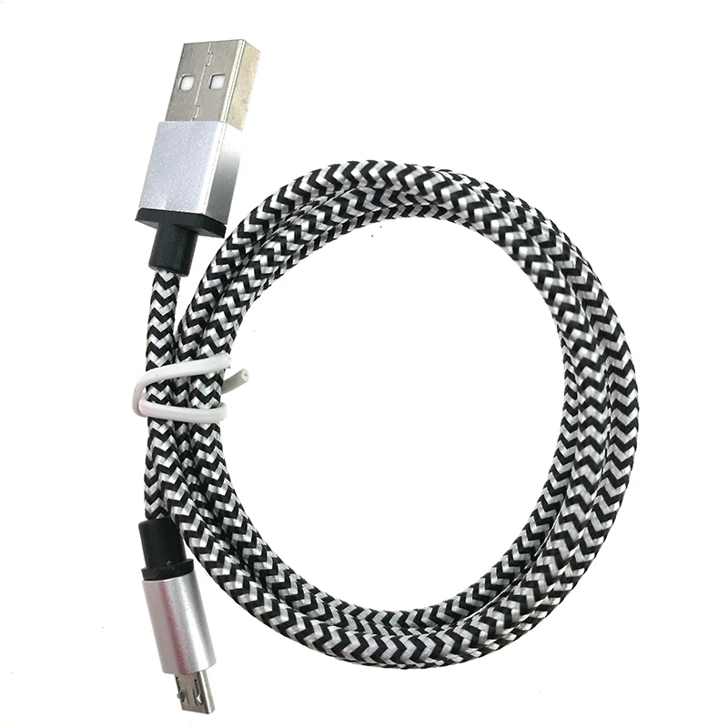 Плетеный кабель Micro usb из нейлонового сплава, короткий 0,2 м, 1 м, 2 м, длинный usb-кабель для зарядки android, для xiaomi, huawei, samsung