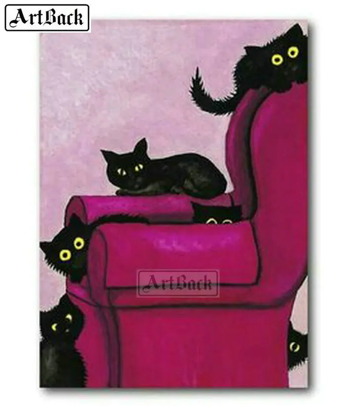 5d diy diamond painting sofa cat square drill embroidery resin mosaic sewing artwork new arrival ARD246 | Дом и сад