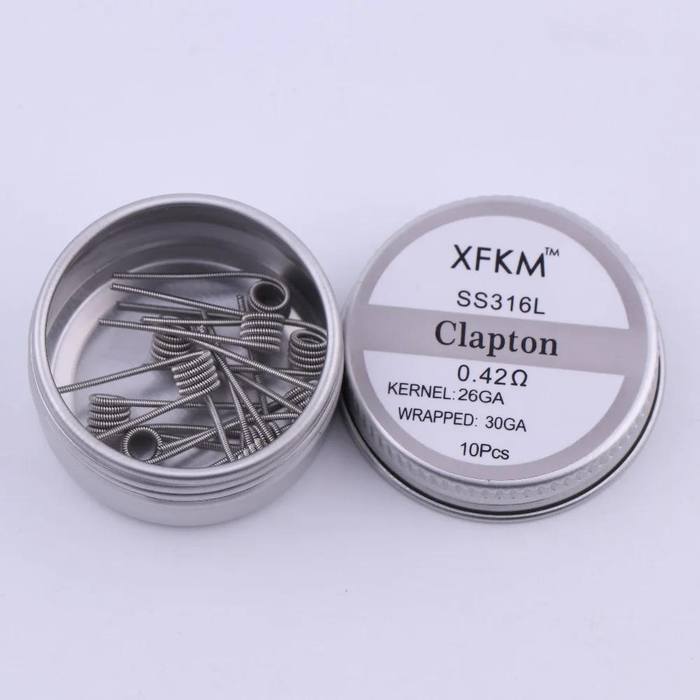 XFKM 10pcs SS316L Alien Tiger Fused Clapton HIVE Prebuilt Coil For RDA RTA Atomizer Electronic Cigarette Accessories