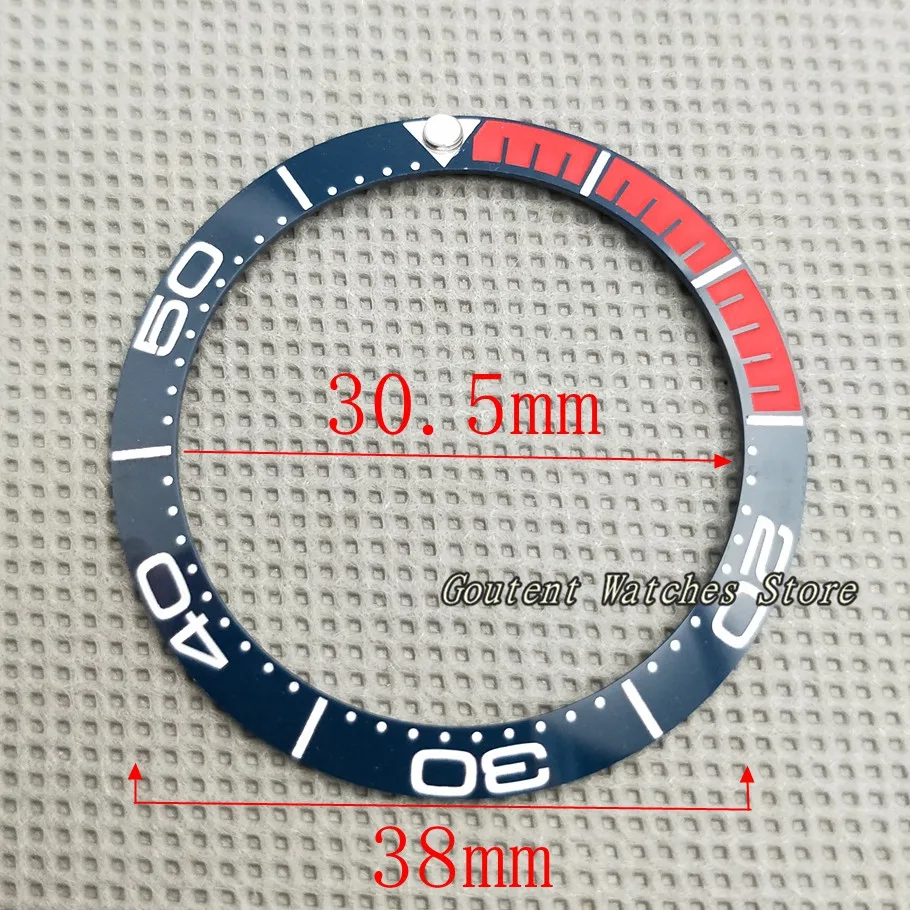 38mm Blue&ampRed Ceramic Bezel Insert Kit GMT Automatic Men's Watch Case Wristwatch Part | Наручные часы