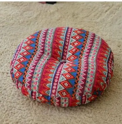 Подушка мягкая и удобная ручная ткань подстилка подушка для медитации ручной работы соломенный коврик йога подушка для сидения игры - Цвет: C