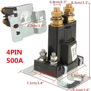 

500A 12V /24V DC Black Dual Battery Isolator Relay Start On/Off 4 Pin For Car Power Switch --M25