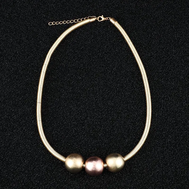 Модное Золотое серебряное ожерелье с торками для женщин роскошный большой круглый кулон Подвеска Короткие ожерелья-Чокеры Свадебные украшения - Metal Color: 2